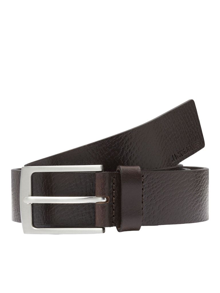 JACSTOCKHOLM LEATHER BELT NOOS 85 BLACK-COFFEE
